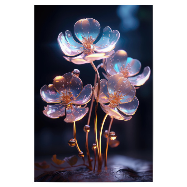Poster "Biolumineszierende Blumenblüten" artboxONE - Floral