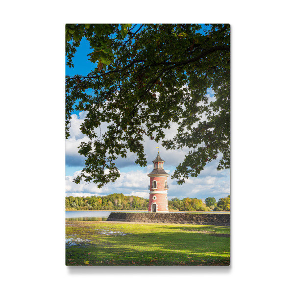 Galerie-Print "Bäume, Leuchtturm, Teich" 30x20 cm artboxONE