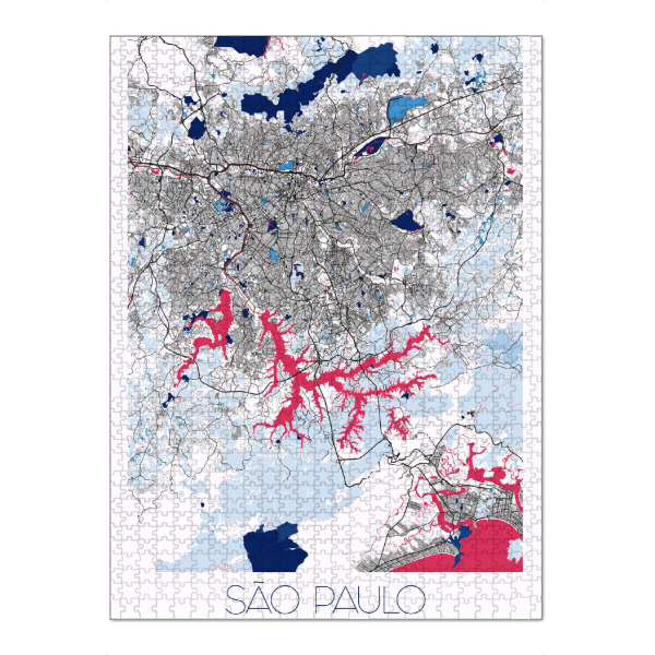 Puzzle Ravensburger "City Map São Paulo" artboxONE - Städte / Weitere,Kartografie