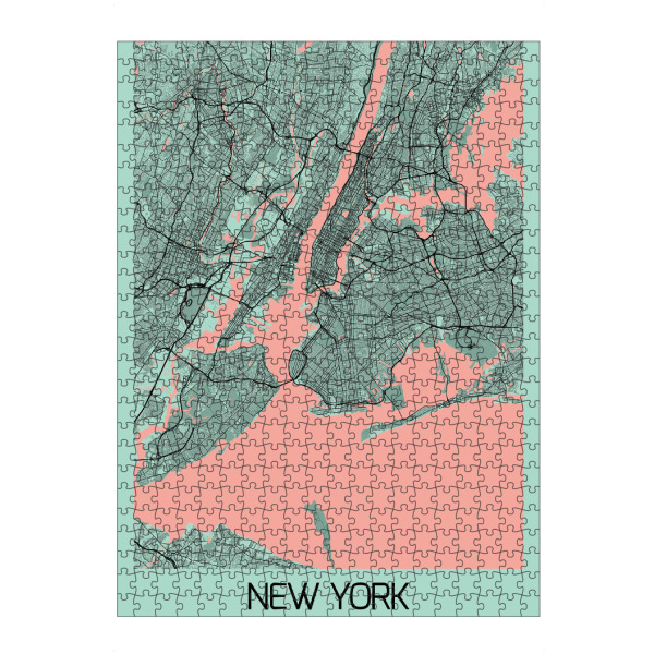 Puzzle Ravensburger "Map New York City" artboxONE - Städte / New York,Kartografie