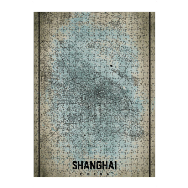 artboxONE Puzzle "Vintage Shanghai China" artboxONE - Städte / Shanghai,Kartografie