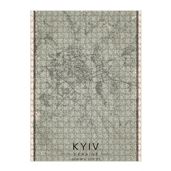 Puzzle Ravensburger "Vintage City Kiew Map" artboxONE - Städte / Weitere,Kartografie