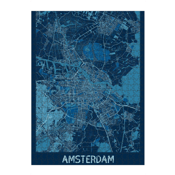 Puzzle Ravensburger "Map von Amsterdam" artboxONE - Städte / Amsterdam,Kartografie