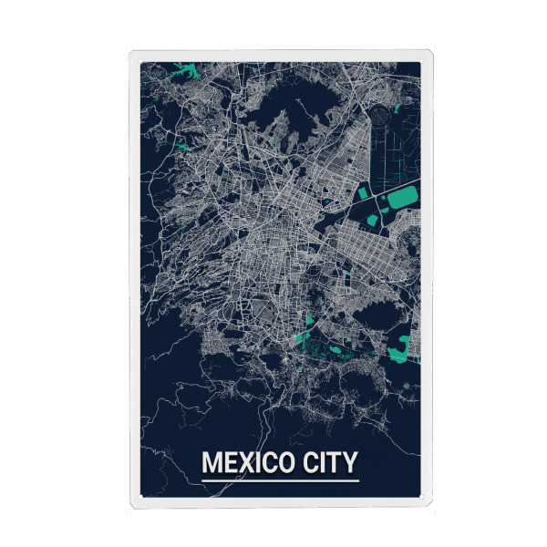 Holzbild "Mexico City Map" artboxONE - Städte / Weitere,Kartografie