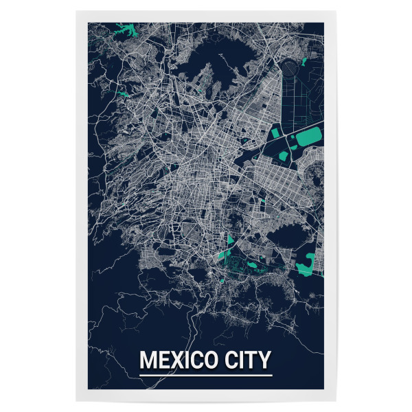 Poster 30x20 cm "Mexico City Map" artboxONE - Städte / Weitere,Kartografie