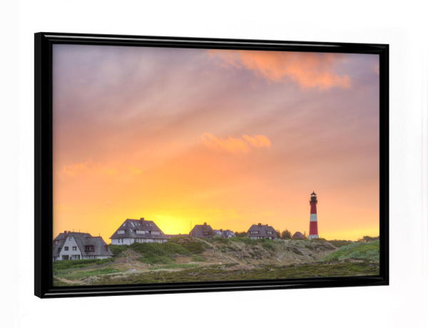 Poster mit schwarzem Rahmen "Hörnum auf Sylt bei Sonnenaufgang" artboxONE - Natur,Reise,Architektur