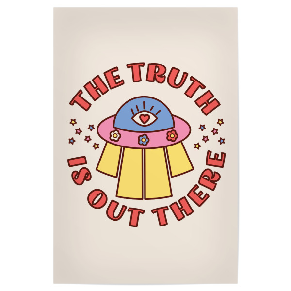 Poster 30x20 cm "The Truth is Out There Retro Style" artboxONE - Liebe,Für Mama,Lustig