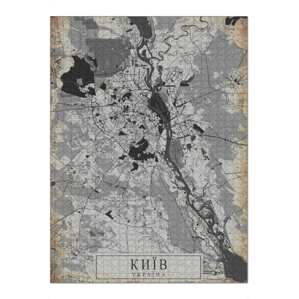 Puzzle Ravensburger "Vintage Kiew Ukraine" artboxONE - Städte / Weitere,Kartografie