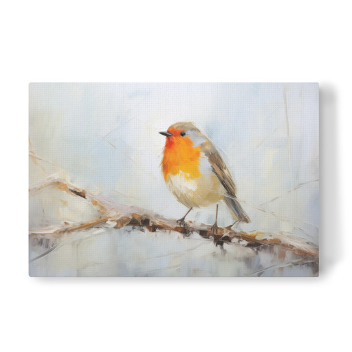 Oil painting of a Red Robin