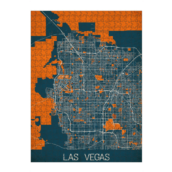 Puzzle Ravensburger "Las Vegas Vintage Map" artboxONE - Städte / Las Vegas,Kartografie