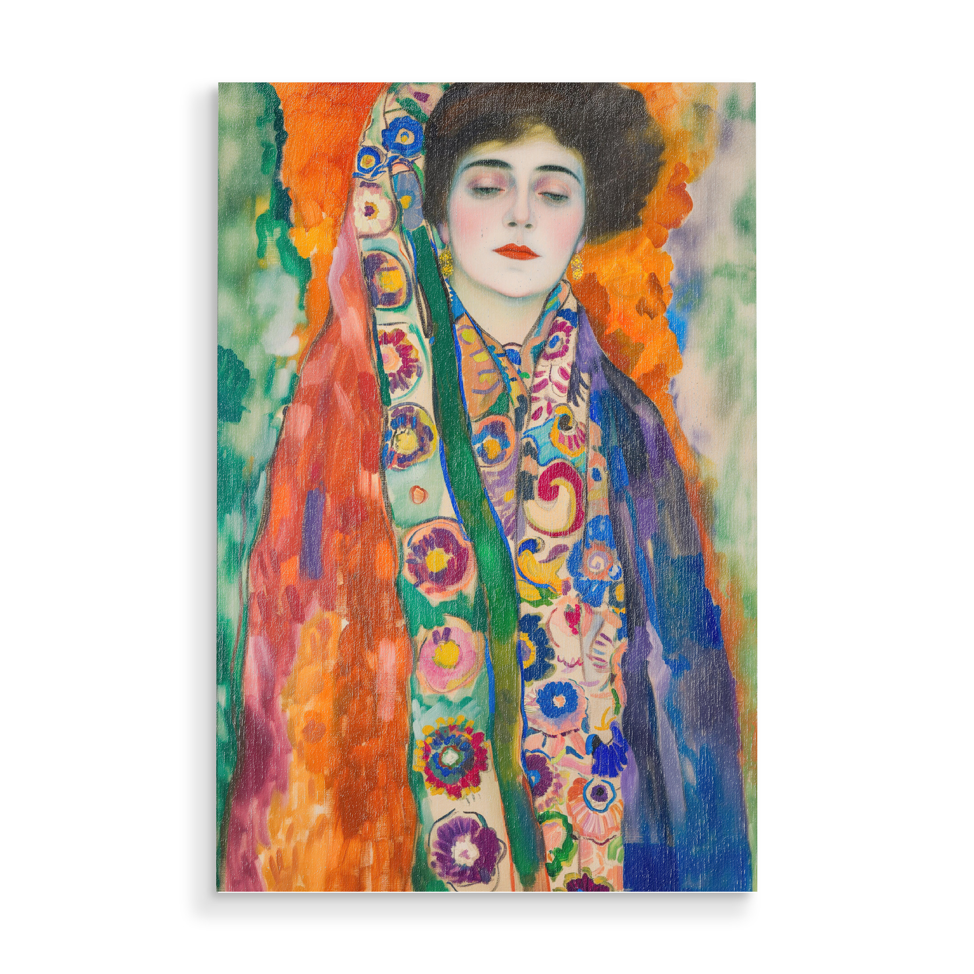 Holzbild "Fräulein Lieser" artboxONE - Floral,Abstrakt,Menschen