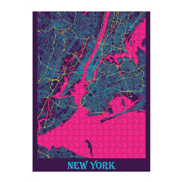 artboxONE Puzzle "Stadtplan von New York" artboxONE - Städte / New York,Kartografie
