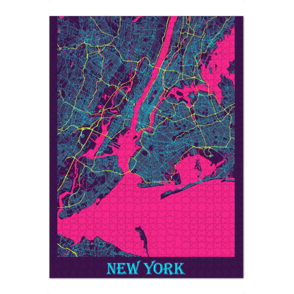 Puzzle Ravensburger "Stadtplan von New York" artboxONE - Städte / New York,Kartografie