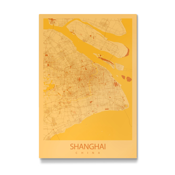 Galerie-Print "Shanghai Karten Map" 30x20 cm artboxONE