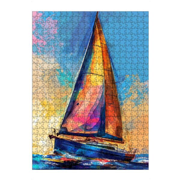 Puzzle Ravensburger "Yacht-Rennboote E" artboxONE - Sport,Sport / Sommerspiele - Yacht,Rennen,Boote,Sport,Aquarell,Malerei - Bild yacht