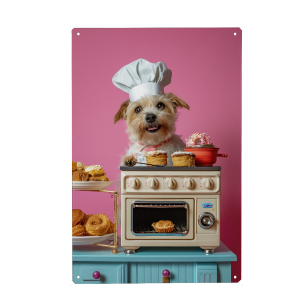 Holzbild "Muffin-Terrier" artboxONE - Tiere,Liebe
