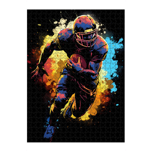 Puzzle Ravensburger "AF Colorful 2 (matart)" artboxONE - Sport - American football,American,Football,Player,Ball,Team,Sport,Colorful,Watercolor