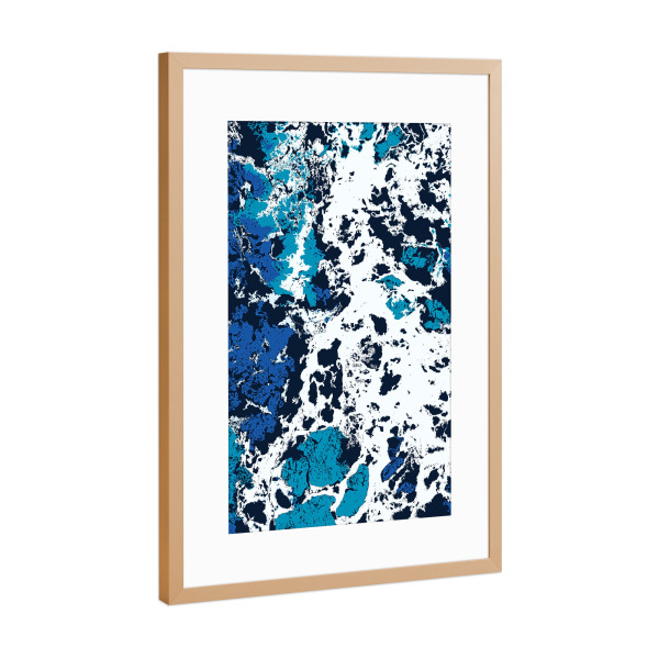 Poster mit Rahmen Kupfer "Flüssige Geduld" artboxONE - Natur,Abstrakt