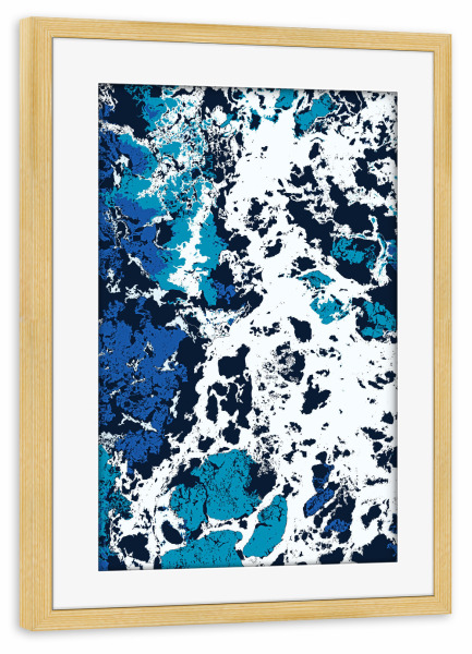 Poster mit Rahmen kiefer "Flüssige Geduld" artboxONE - Natur,Abstrakt