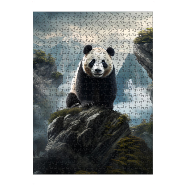 artboxONE Puzzle "Panda Mountains (matart)" artboxONE - Tiere - Panda,Bär,Tier,Tiere,Natur,Wild,Berge,Wald,Modern - Bild panda