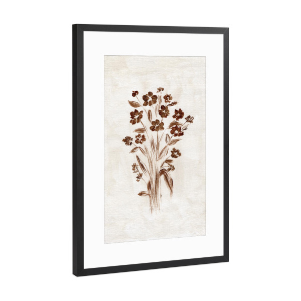 Poster mit Rahmen Schwarz (Metallic) "Buttercup illustration" artboxONE - Natur,Floral,Für Kinder,Liebe,Für Mama