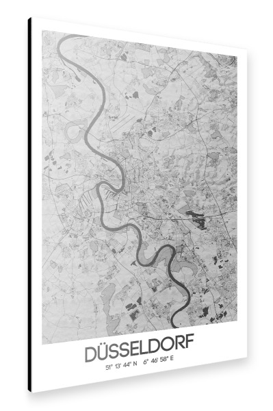 Alu-Dibond "Düsseldorf mit Bleistift" 30x20 cm artboxONE
