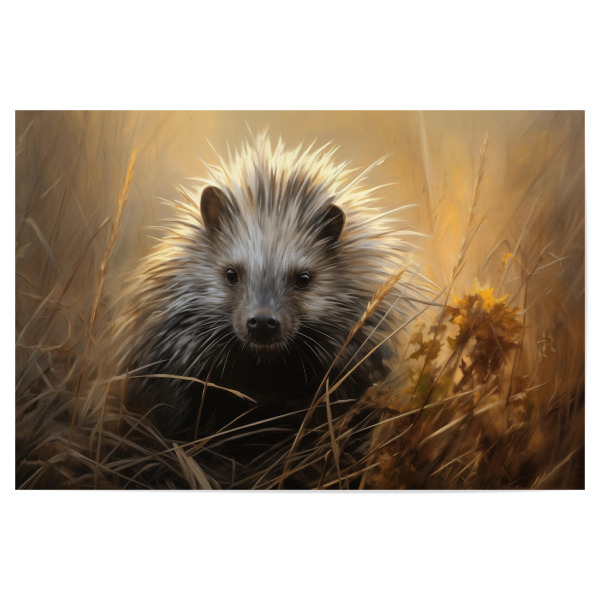 Poster "Stachelschwein auf einem Feld" artboxONE - Natur,Tiere