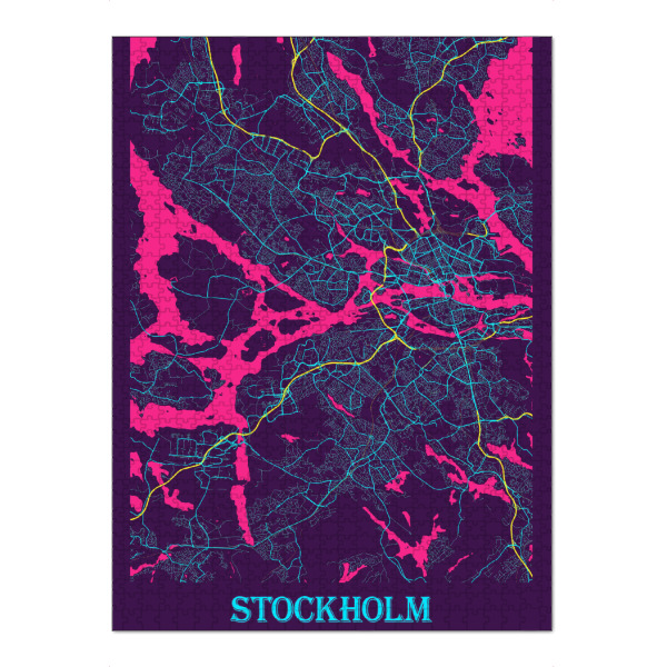Puzzle Ravensburger "City von Stockholm" artboxONE - Städte / Stockholm,Kartografie