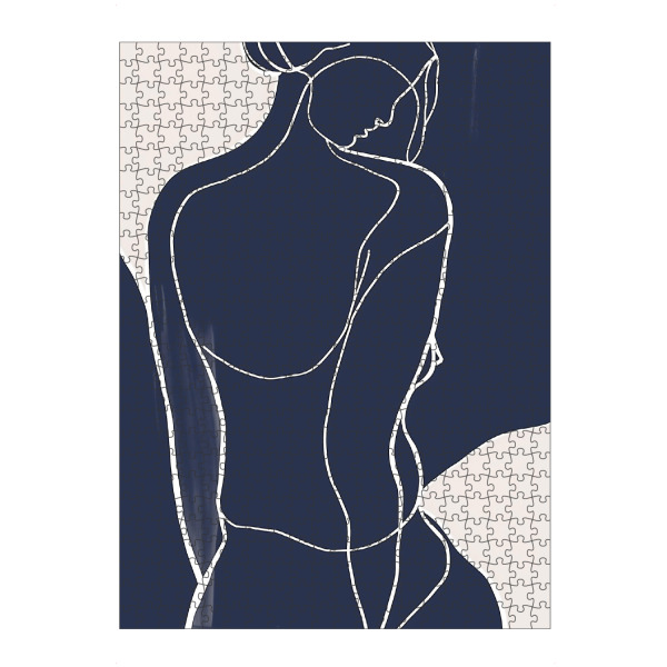 artboxONE Puzzle "Weibliche Silhouette" artboxONE - Abstrakt,Menschen,Geometrie