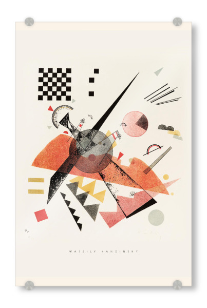 Acrylglasbild "Wassily Kandinsky - Orange" artboxONE - Typografie,Abstrakt,Geometrie