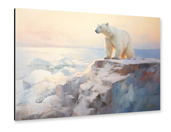 Alu-Dibond "Eisbär-Gemälde" 30x20 cm artboxONE