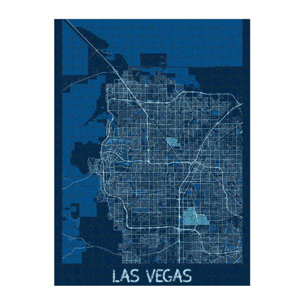 Puzzle Ravensburger "Las Vegas Stadt Plan" artboxONE - Städte / Las Vegas,Kartografie