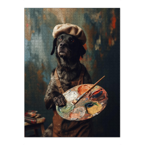 Puzzle Ravensburger "Maler-Künstler-Hund" artboxONE - Tiere,Lustig