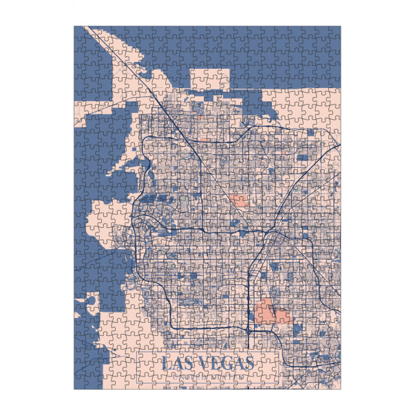 artboxONE Puzzle "Las Vegas Map" artboxONE - Städte / Las Vegas,Kartografie