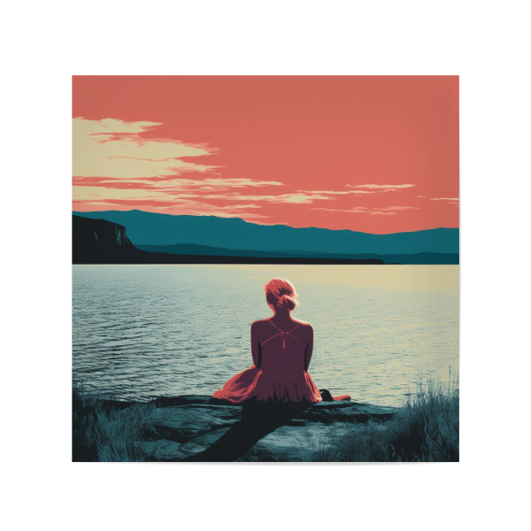 Poster 20x20 cm "FINGERLAKES" artboxONE - Natur,Reise,Fashion,Für Mama - Fingerseen,New york,Pop-art,Poptonicart,Meer,See,Frau,Porträt,Natur