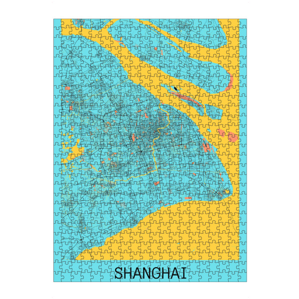 Puzzle Ravensburger "CityMap von Shanghai" artboxONE - Städte / Shanghai,Kartografie