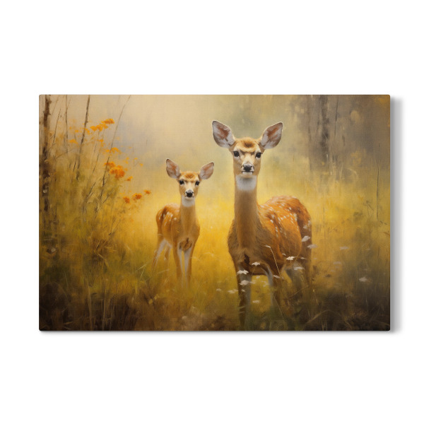 Galerie-Print "Mutter und Baby-Hirsch" 30x20 cm artboxONE