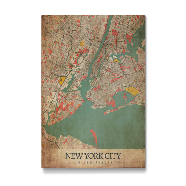 Galerie-Print "Vintage City Map NYC" 30x20 cm artboxONE