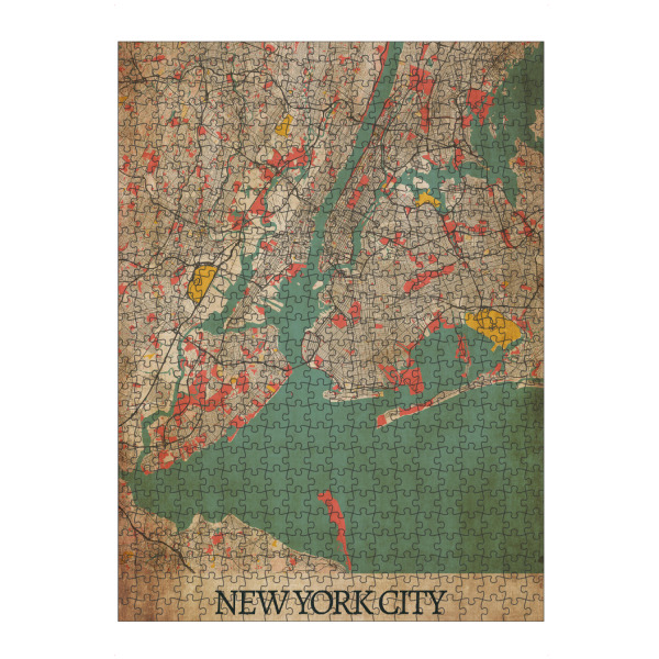 Puzzle Ravensburger "Vintage City Map NYC" artboxONE - Städte / New York,Kartografie