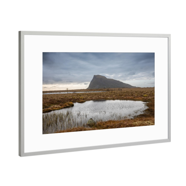 Poster mit Rahmen Silber "Lofoten Gimsøya" artboxONE - Natur,Reise - Norwegen,Skandinavien,Landschaft,Archipel,Nordnorwegen,Nordland