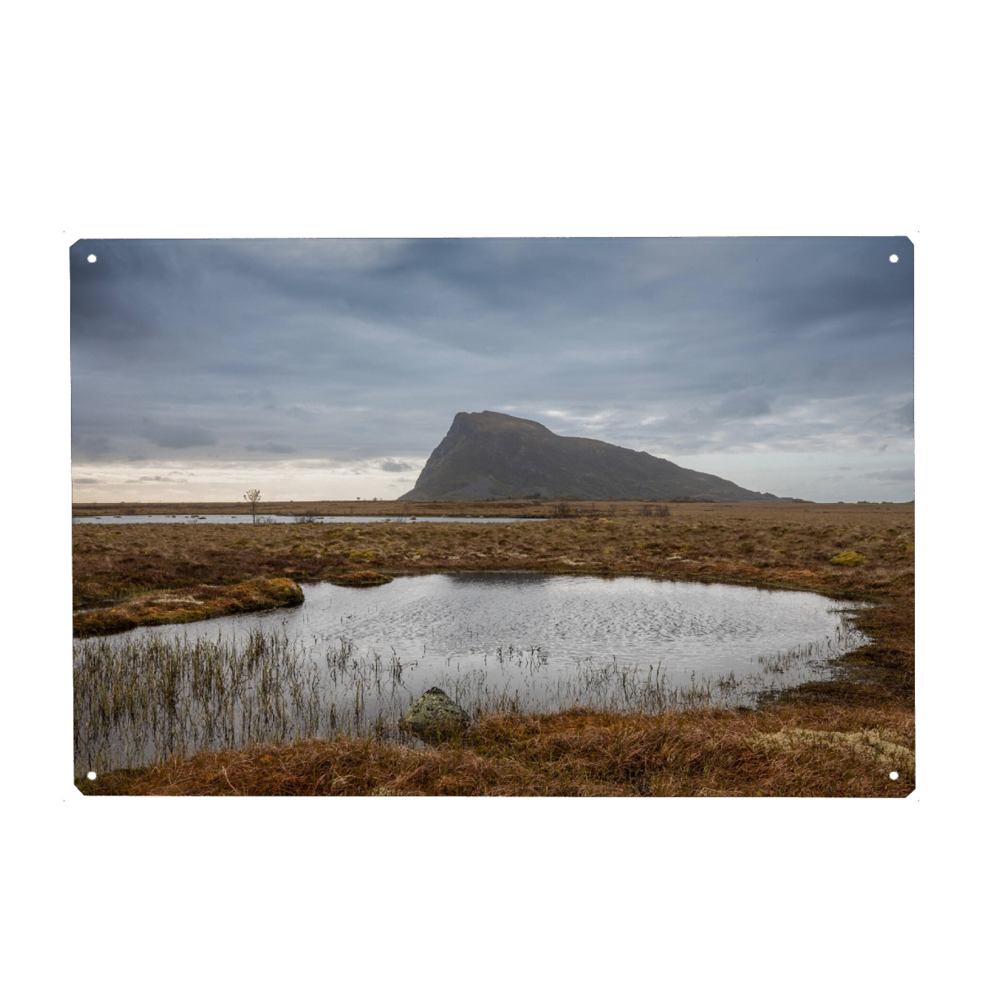 Metall Poster "Lofoten Gimsøya" artboxONE - Natur,Reise - Norwegen,Skandinavien,Landschaft,Archipel,Nordnorwegen,Nordland - Blechschild