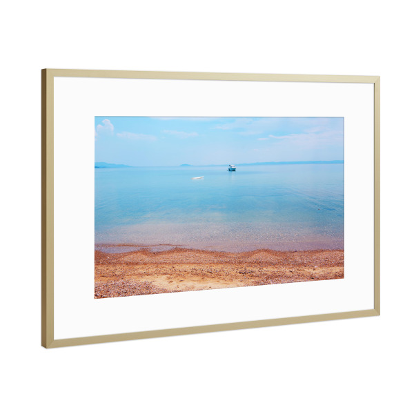 Poster mit Rahmen Gold "Paradiesisches Meer" artboxONE - Natur,Reise,Reise / Strand und Meer