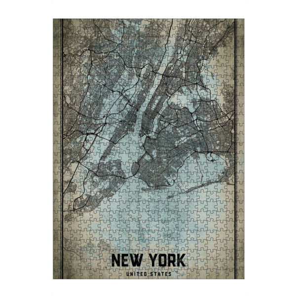 artboxONE Puzzle "Vintage Stadtplan NYC" artboxONE - Städte / New York,Kartografie
