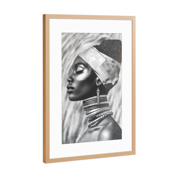 Poster mit Rahmen Kupfer "Black Fashion" artboxONE - Menschen,Reise / Afrika,Fashion