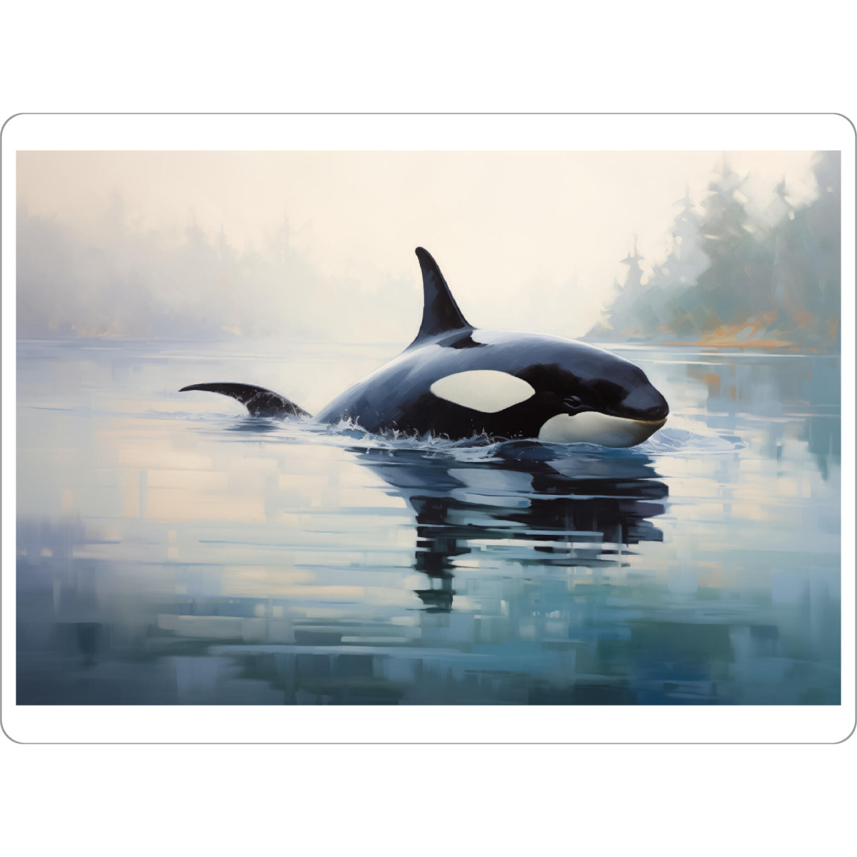 Tischset "Orca-Gemälde" artboxONE - Natur,Tiere - Tier,Kunst,Leinwand,Impressionistisch,Natur,öl,Orca,Gemälde,Wal,Tierwelt - Bild tier
