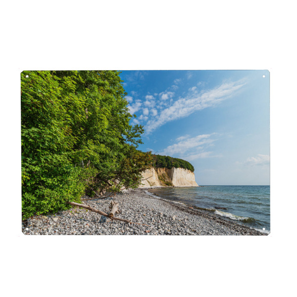 Holzbild "Kreidefelsen und Bäume auf Rügen" artboxONE - Natur,Reise,Reise / Strand und Meer