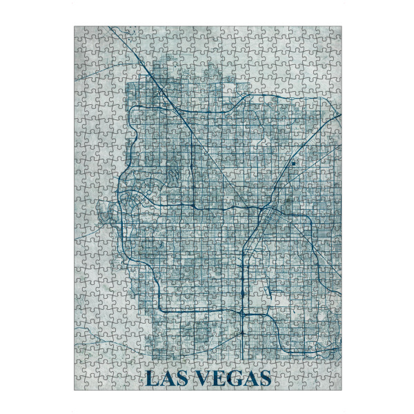 Puzzle Ravensburger "Vintage Las Vegas Karte" artboxONE - Städte / Las Vegas,Kartografie
