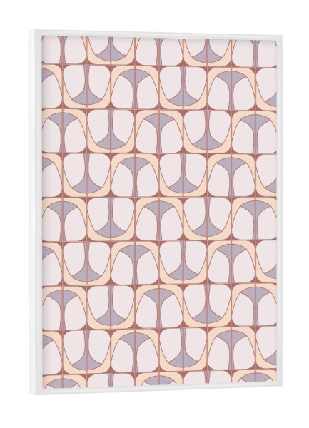 Poster mit weißem Rahmen "Romantische Deko-Mischfliesen" artboxONE - Abstrakt,Geometrie