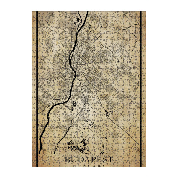 Puzzle Ravensburger "Vintage Stadtplan Budapest" artboxONE - Städte / Budapest,Kartografie