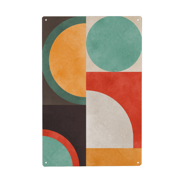 Metall Poster "Colorful Geometry A" artboxONE - Abstrakt,Geometrie